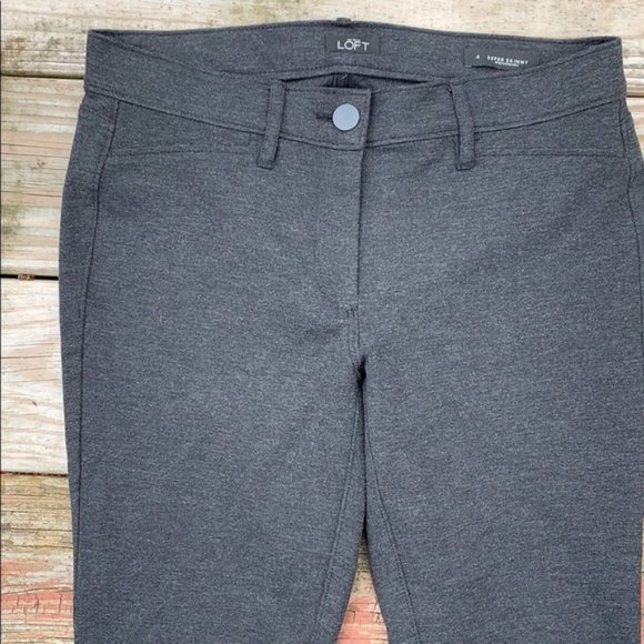 LOFT women's skinny pants sz 4 gray - Picture 2 of 8